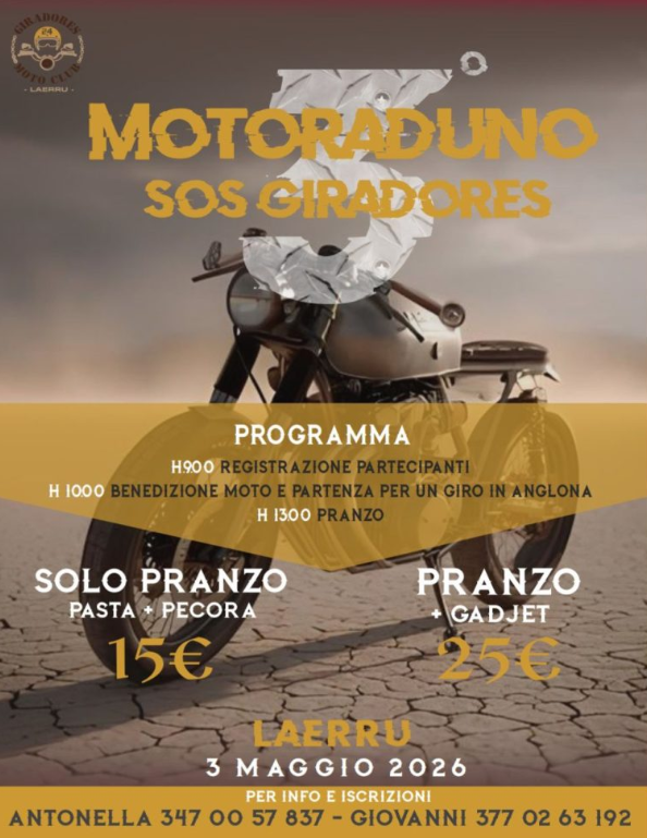 3° Motoraduno Sos Giradores 2026